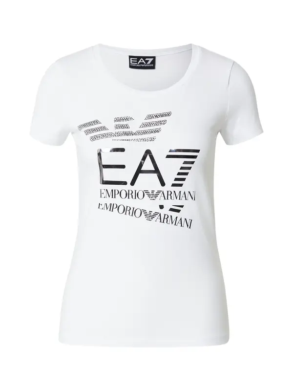 EA7 Emporio Armani EA7 Emporio Armani Majica  srebro / bijela