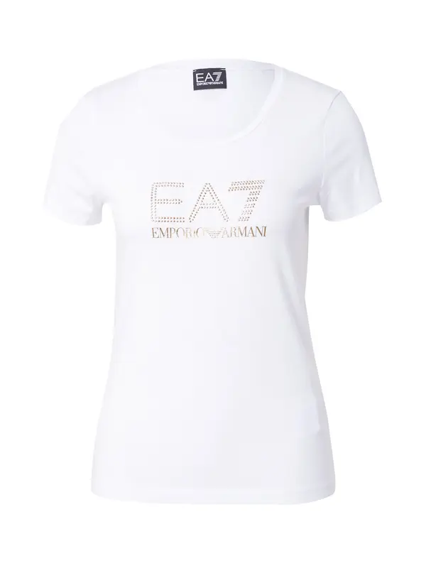 EA7 Emporio Armani EA7 Emporio Armani Majica  zlatna / bijela