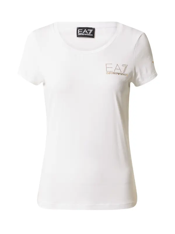 EA7 Emporio Armani EA7 Emporio Armani Majica  zlatna / bijela