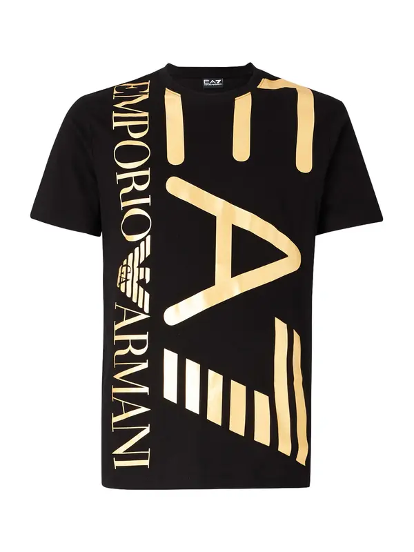 EA7 Emporio Armani EA7 Emporio Armani Majica  zlatna / crna