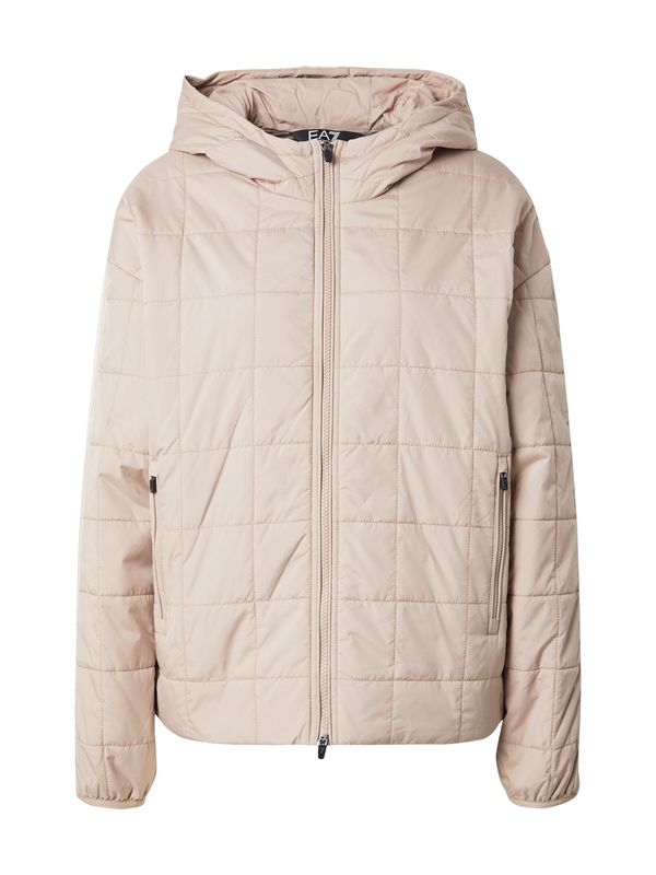 EA7 Emporio Armani EA7 Emporio Armani Prijelazna jakna 'NATURAL VENTUS7'  bež / bijela
