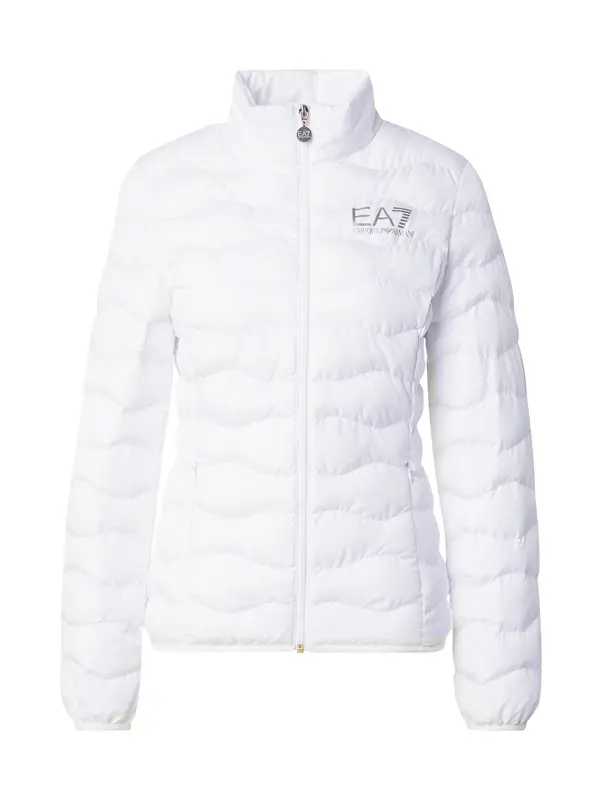 EA7 Emporio Armani EA7 Emporio Armani Prijelazna jakna  srebro / bijela