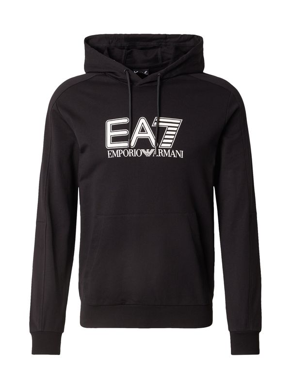 EA7 Emporio Armani EA7 Emporio Armani Sweater majica  crna / bijela