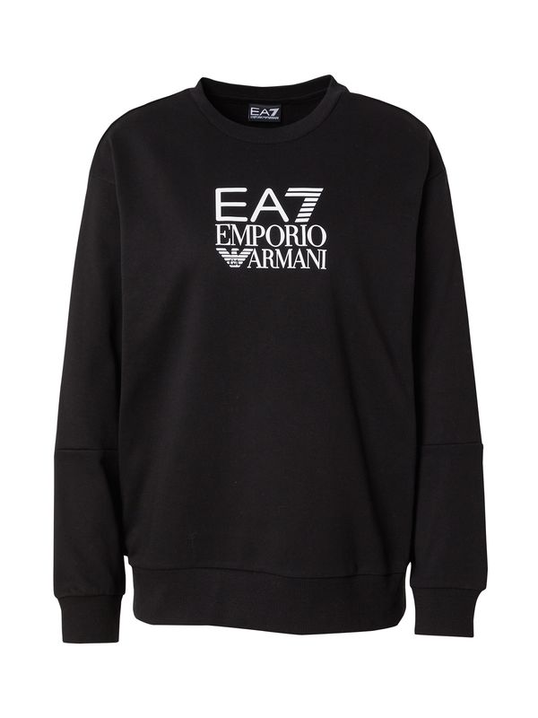 EA7 Emporio Armani EA7 Emporio Armani Sweater majica  crna / bijela