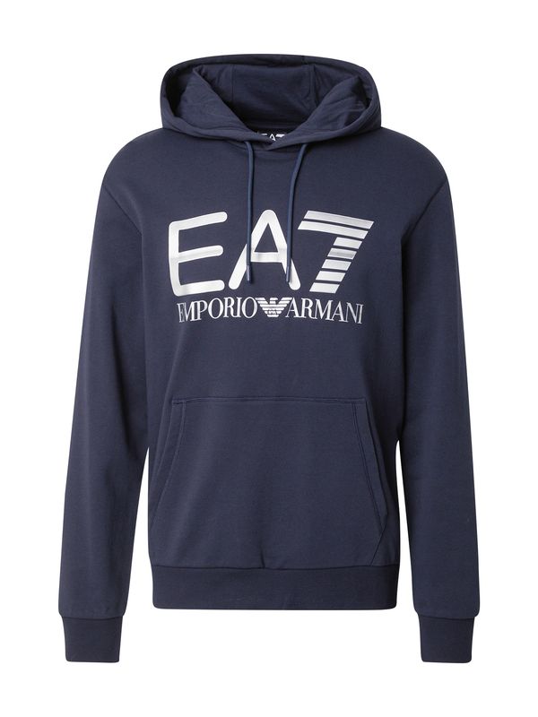 EA7 Emporio Armani EA7 Emporio Armani Sweater majica  morsko plava / bijela