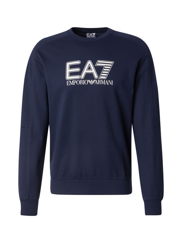 EA7 Emporio Armani EA7 Emporio Armani Sweater majica  plava / bijela