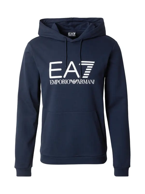 EA7 Emporio Armani EA7 Emporio Armani Sweater majica  tamno plava / bijela