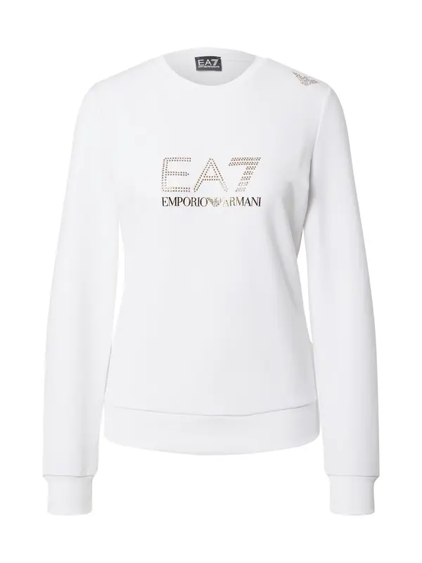 EA7 Emporio Armani EA7 Emporio Armani Sweater majica  zlatna / bijela