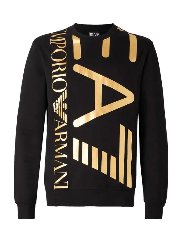 EA7 Emporio Armani EA7 Emporio Armani Sweater majica  zlatna / crna