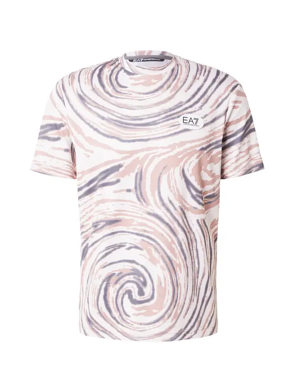 EA7 Emporio Armani EA7 Emporio Armani Tehnička sportska majica  boja slonovače / tamo siva / roza