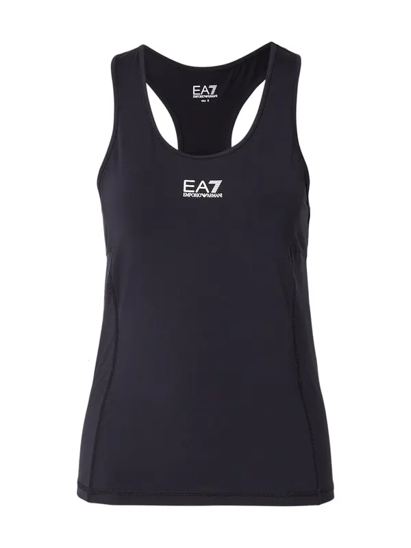 EA7 Emporio Armani EA7 Emporio Armani Tehnička sportska majica 'TANK'  crna / bijela