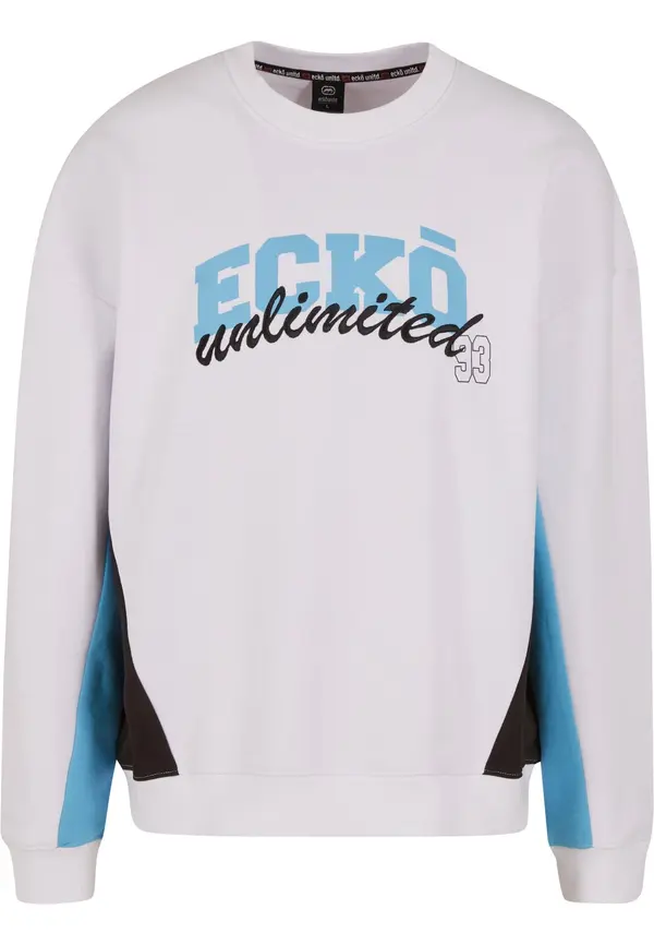 Ecko Unlimited Ecko Unlimited Sweater majica 'Drap'  plava / crna / bijela