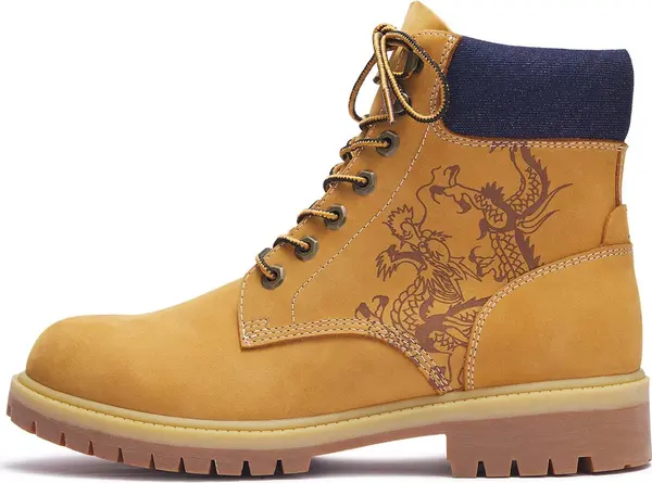 Ed Hardy Ed Hardy Čizme na vezanje 'Dancing Dragon'  mornarsko plava / čokolada / višnja