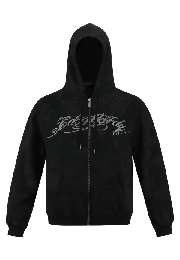 Ed Hardy Ed Hardy Gornji dio trenirke 'Drag Shadow'  siva / crna