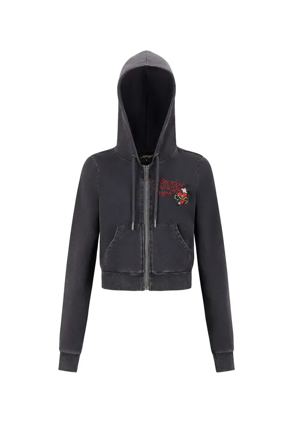 Ed Hardy Ed Hardy Gornji dio trenirke 'Flaming Tiger'  žuta / pastelno žuta / rubin crvena / crna