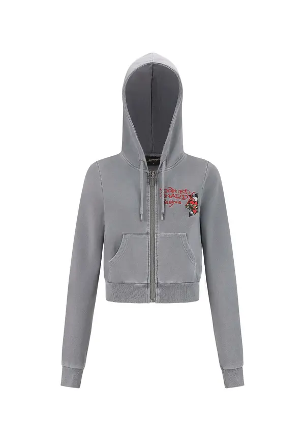 Ed Hardy Ed Hardy Gornji dio trenirke 'Flaming Tiger'  žuta / tamo siva / crvena