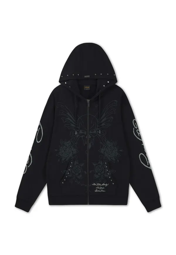 Ed Hardy Ed Hardy Gornji dio trenirke ' Love Kills'  svijetlosiva / crna
