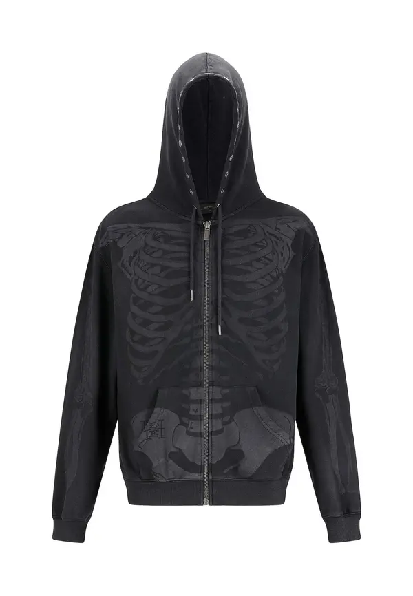 Ed Hardy Ed Hardy Gornji dio trenirke 'Skelett in Säure'  antracit siva / grafit siva