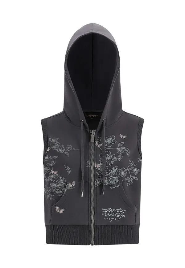 Ed Hardy Ed Hardy Gornji dio trenirke 'True To My Love'  svijetlosiva / tamo siva / menta / prljavo roza