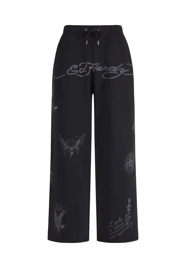 Ed Hardy Ed Hardy Hlače  siva / crna