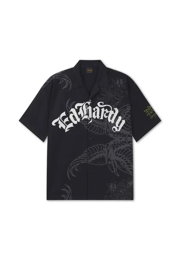 Ed Hardy Ed Hardy Košulja  antracit siva / crna / bijela
