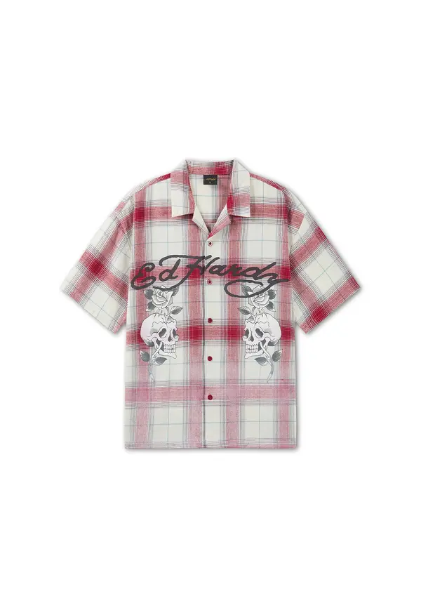 Ed Hardy Ed Hardy Košulja  crvena / crna / bijela