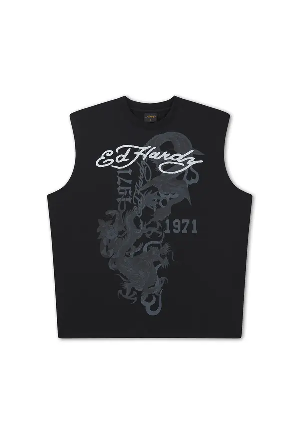 Ed Hardy Ed Hardy Majica  grafit siva / tamo siva / crna / bijela