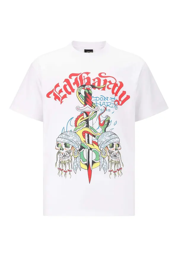 Ed Hardy Ed Hardy Majica  plava / crvena / bijela
