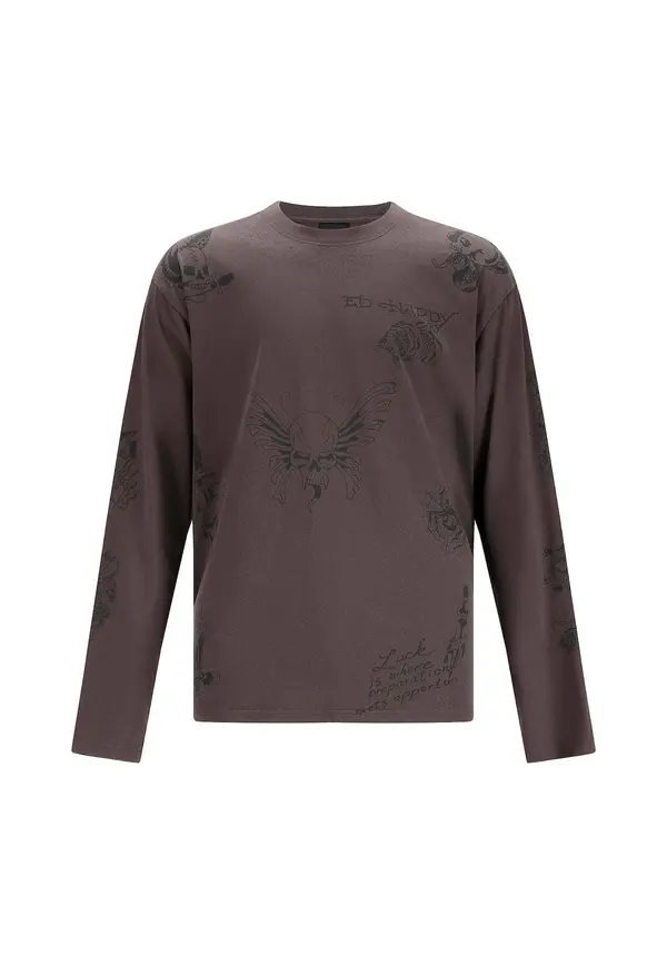 Ed Hardy Ed Hardy Majica  tamo siva