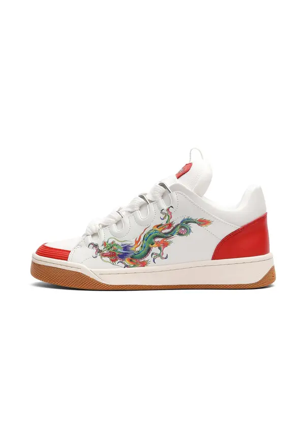 Ed Hardy Ed Hardy Niske tenisice 'Drachen'  plava / narančasta / crvena / bijela