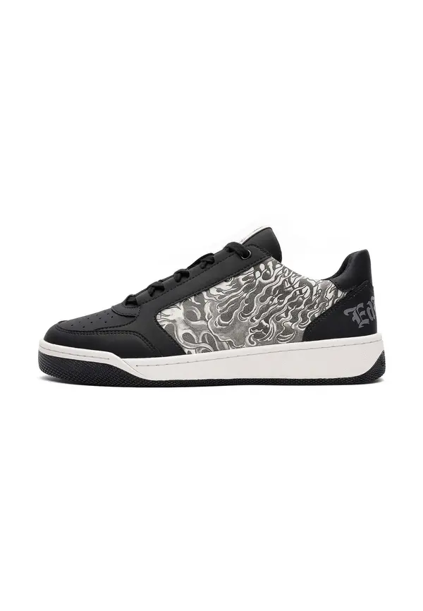 Ed Hardy Ed Hardy Niske tenisice 'Flammen'  crna / bijela