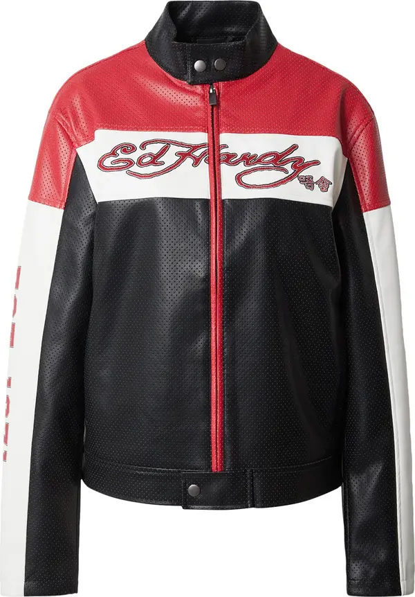 Ed Hardy Ed Hardy Prijelazna jakna  crvena / crna / bijela
