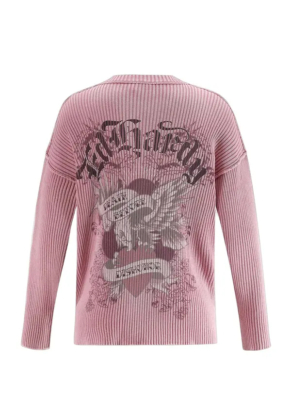 Ed Hardy Ed Hardy Pulover 'Brave Heart Adler'  siva / ljubičasto plava / roza