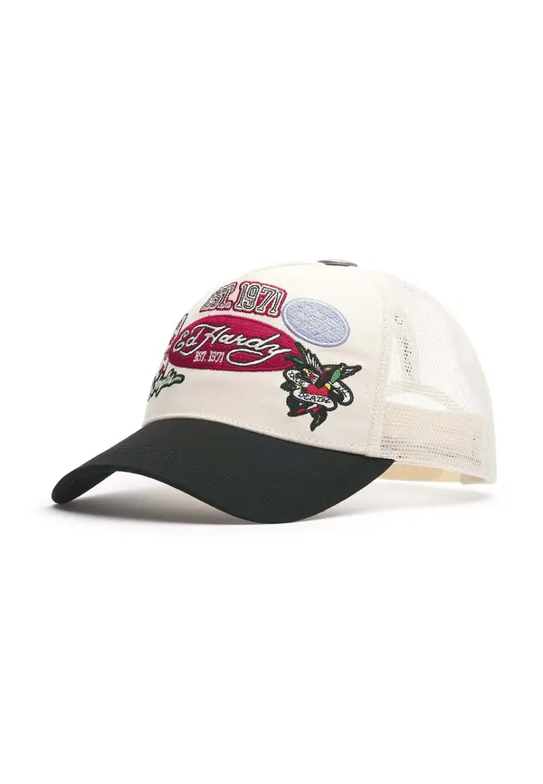 Ed Hardy Ed Hardy Šilterica 'Est 1971 Varsity'  zelena / jarko crvena / crna / bijela