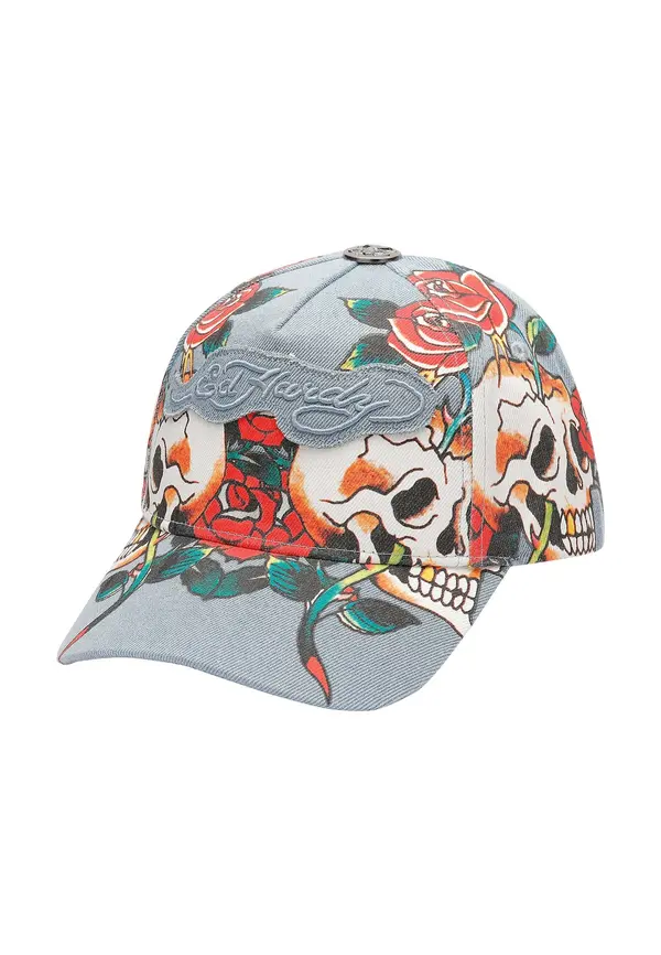 Ed Hardy Ed Hardy Šilterica 'Skull Rose'  cijan plava / plavi traper / ciglasto crvena / crna