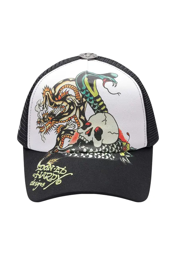 Ed Hardy Ed Hardy Šilterica 'Snake and Skull'  zelena / crna / bijela