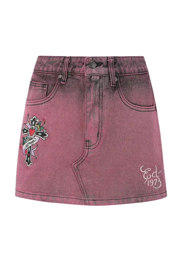 Ed Hardy Ed Hardy Suknja  lila / crna / bijela