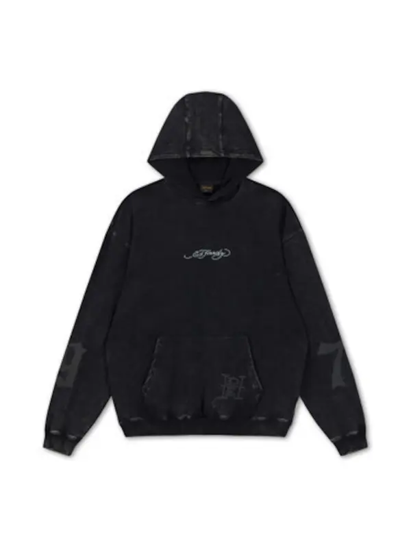 Ed Hardy Ed Hardy Sweater majica 'Flaming Tiger'  siva / antracit siva