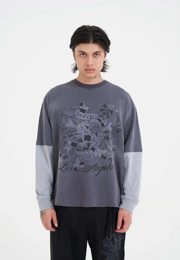 Ed Hardy Ed Hardy Sweater majica  golublje plava