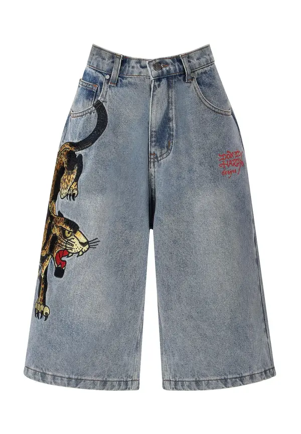 Ed Hardy Ed Hardy Traperice 'Panther Crawl'  plavi traper / žuta / crvena / crna