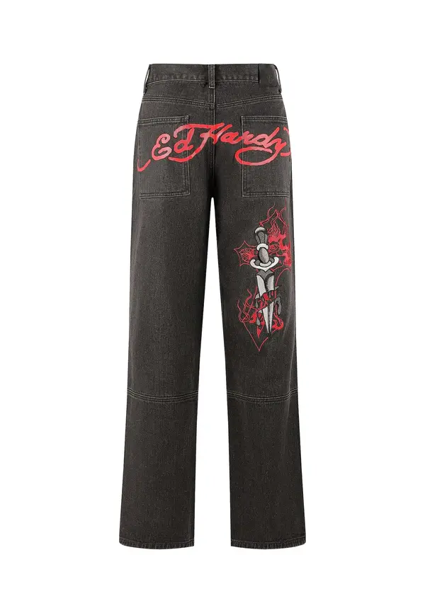 Ed Hardy Ed Hardy Traperice 'Sword And Dagger'  crna