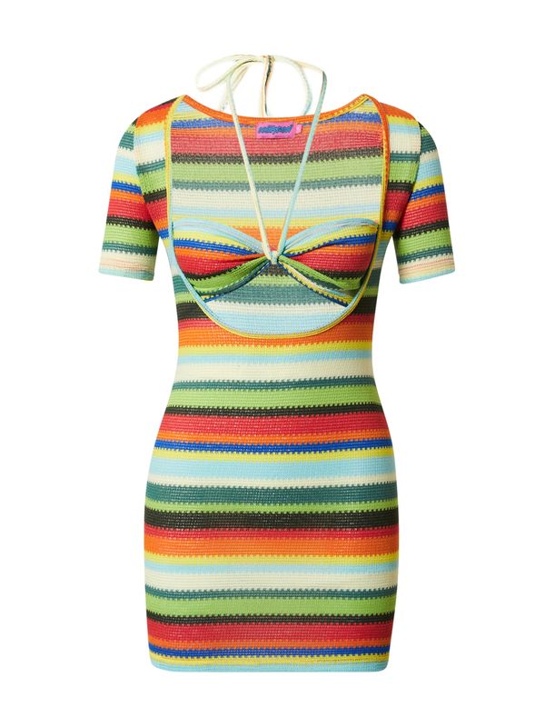 Edikted Edikted Pletena haljina  plava / svijetloplava / svijetlozelena / crvena