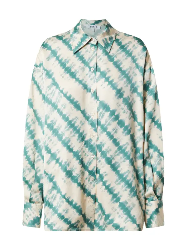 EDITED EDITED Bluza 'Nika'  bež / smaragdno zelena