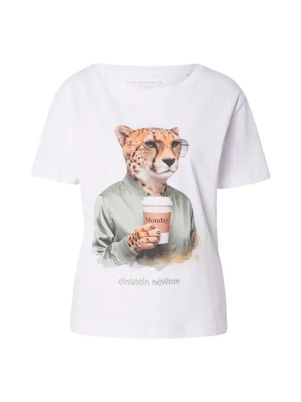 EINSTEIN & NEWTON EINSTEIN & NEWTON Majica 'Monday Cheetah'  pijesak / pastelno zelena / crna / bijela
