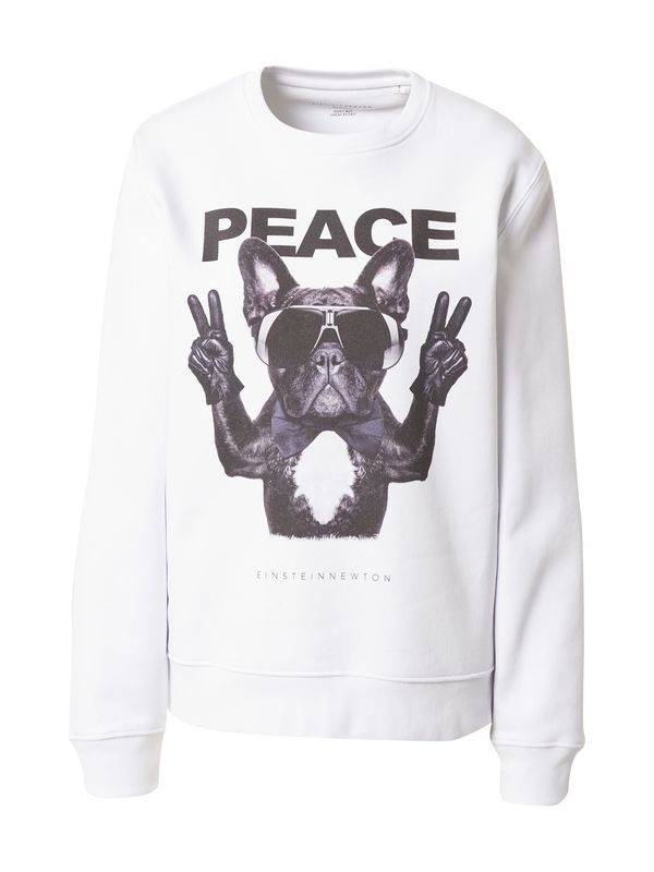 EINSTEIN & NEWTON EINSTEIN & NEWTON Sweater majica 'Frenchie Peace'  antracit siva / bazalt siva / svijetlosiva / bijela