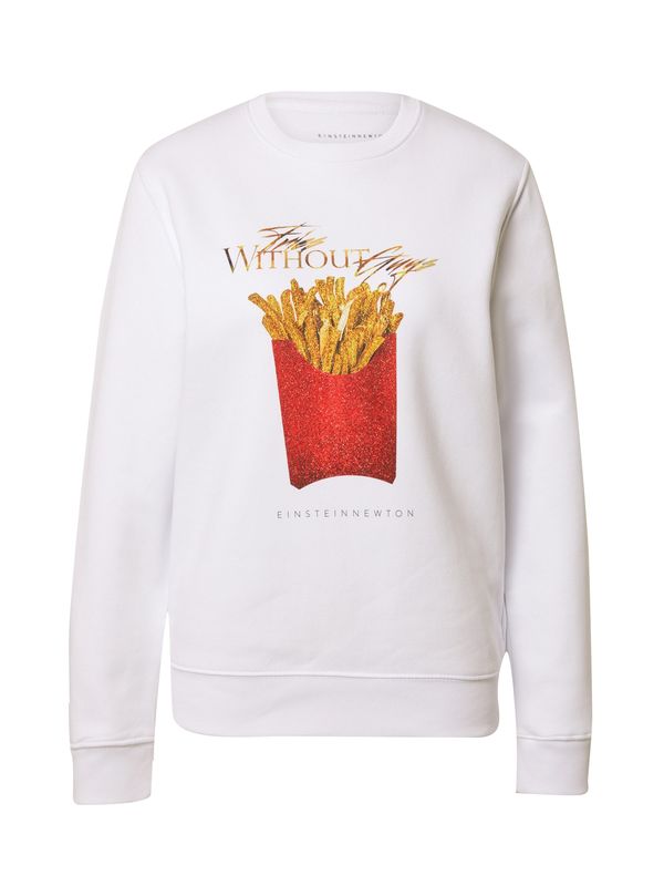 EINSTEIN & NEWTON EINSTEIN & NEWTON Sweater majica 'Klara Geist'  šafran / crvena / bijela