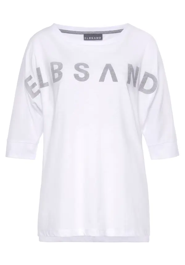 Elbsand Elbsand Majica  siva melange / bijela