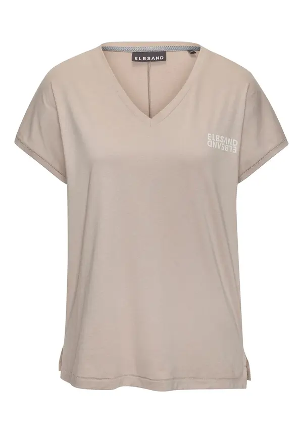 Elbsand Elbsand Majica  taupe siva / bijela