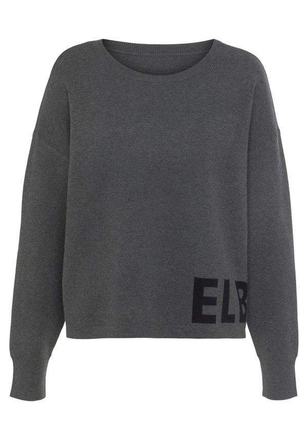 Elbsand Elbsand Pulover  siva melange / crna