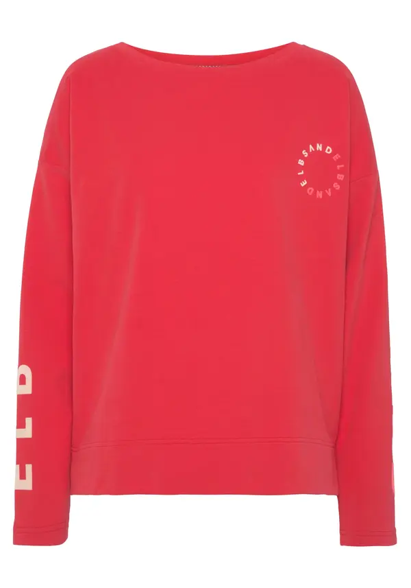 Elbsand Elbsand Sweater majica  crvena / bijela